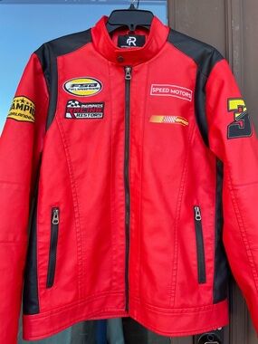 Refinery Republic Racing Jacket Red & Black "Full Speed Ahead" S
